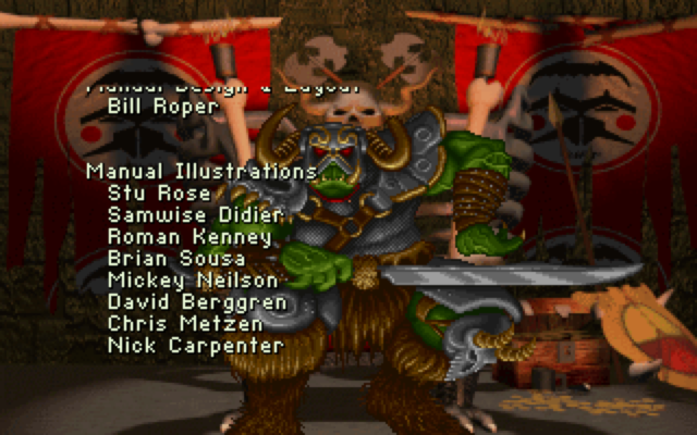 Chris Metzen in Warcraft 1 credits